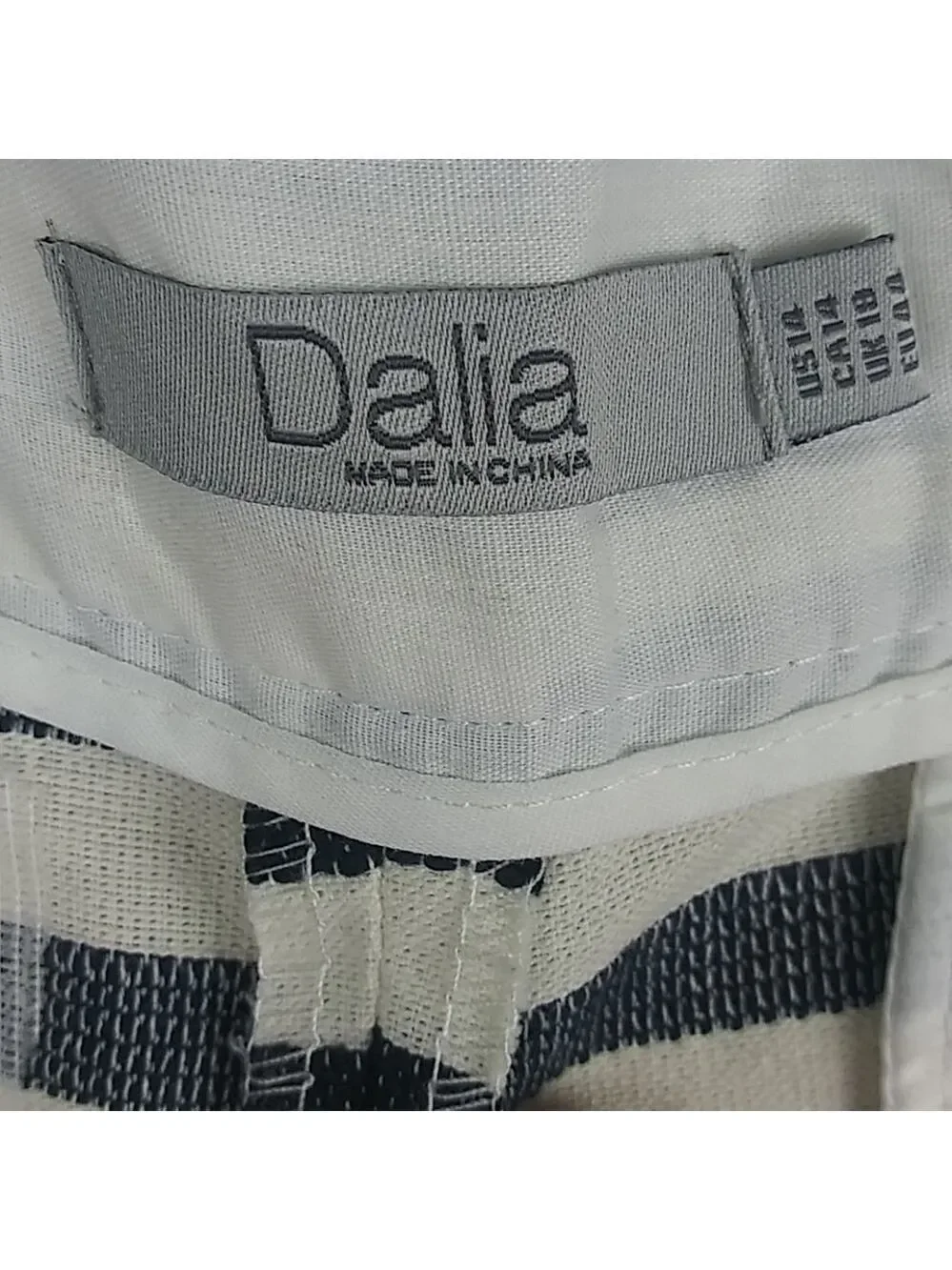 𝅺Dalia Blue White Striped Mid Rise Button Zipper Front Walking Shorts